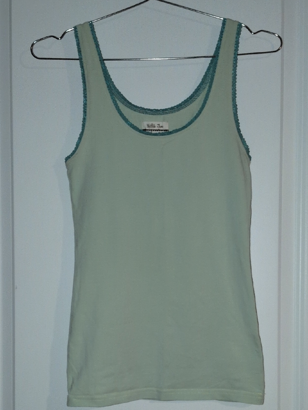 Matilda Jane Mint Green Lace Tank with Trim Size Small